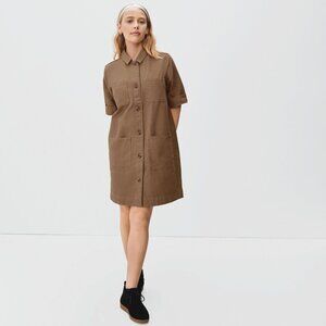 Everlane The Chore Mini Dress Brown Base - Size 8